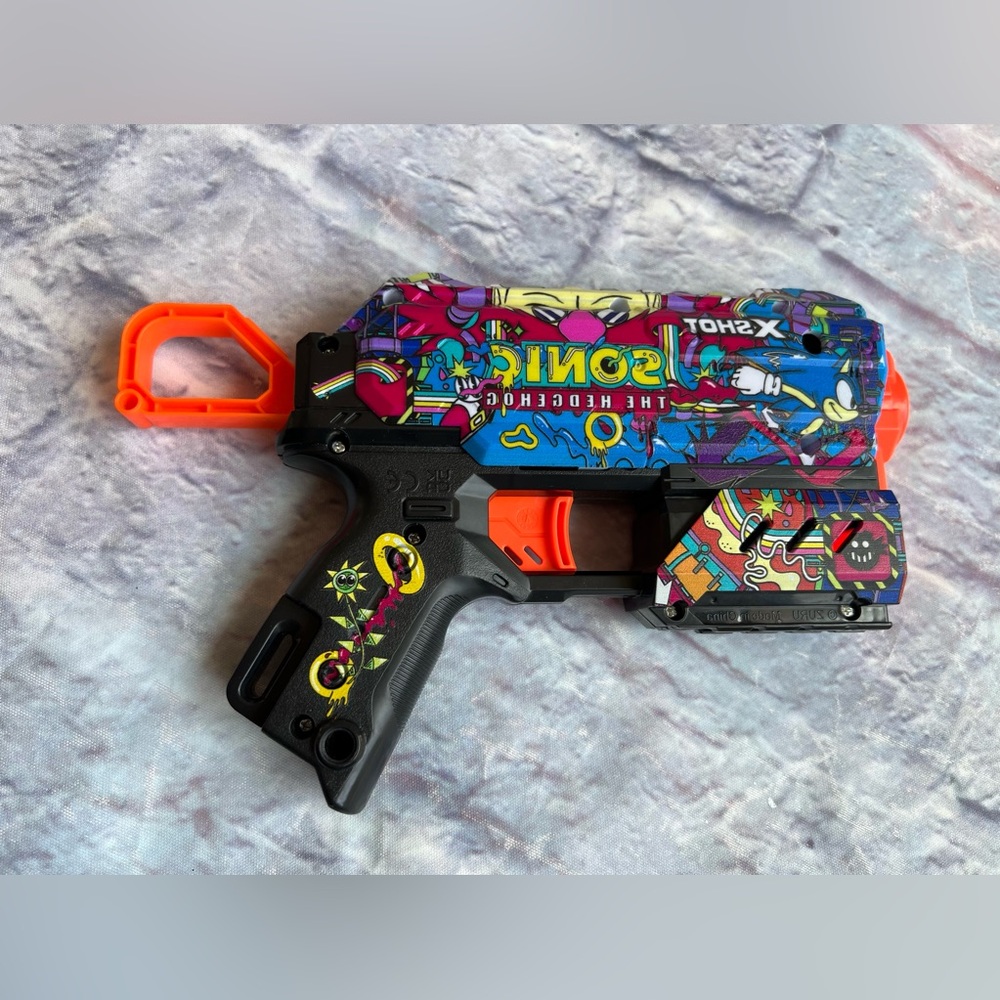 X-Shot Zuru Sonic the Hedgehog Blaster Toy Gun Air Pocket No Darts Works Kids